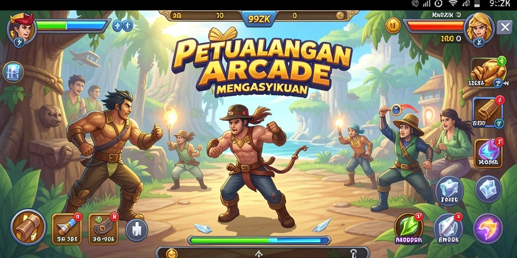 Tangkapan layar gameplay 99ZK menunjukkan aksi seru dan menantang.