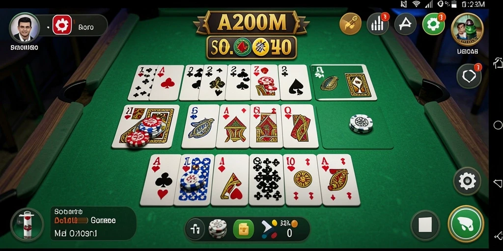 Screenshot utama A200M menampilkan gameplay Domino yang mendebarkan.