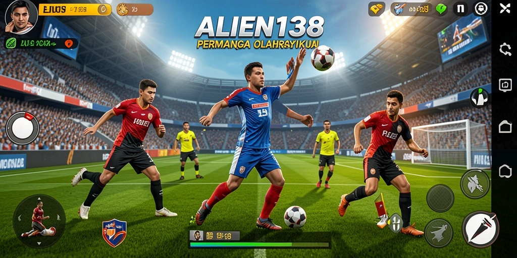 Tampilan gameplay seru ALIEN138 dalam aksi olahraga.