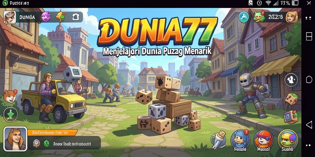 Tampilan gameplay menantang dan menarik dari DUNIA77.