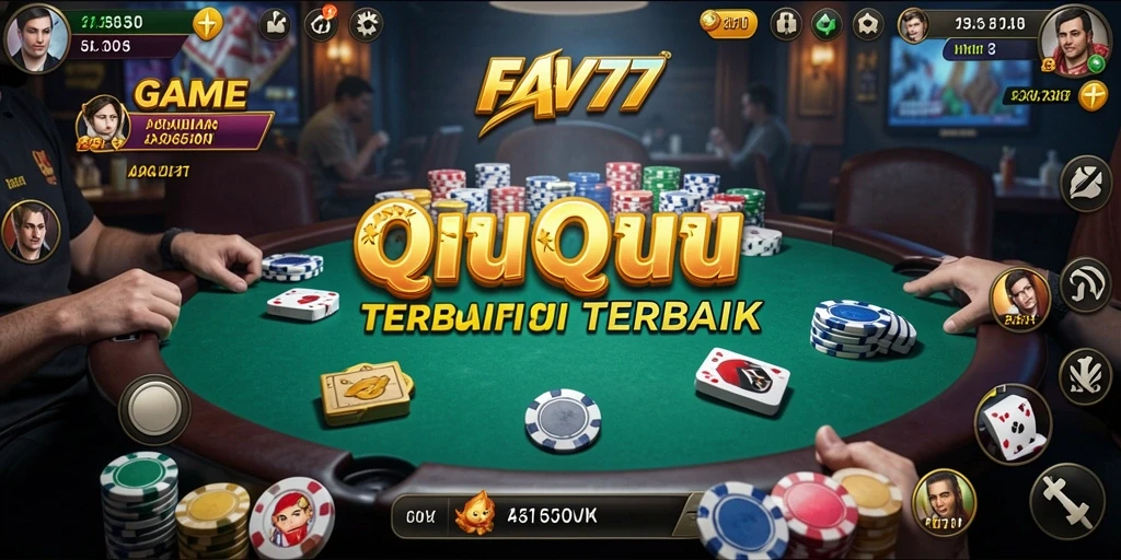 Tampilan gameplay QiuQiu yang seru di FAV77.