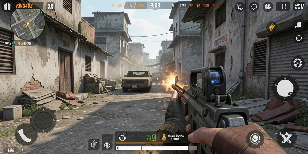 Screenshot gameplay KING403 yang menampilkan aksi mendebarkan dalam TPS.