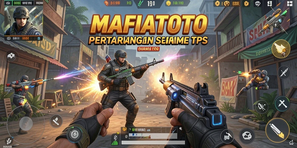 Tampilan gameplay seru dengan karakter dan senjata beragam di MAFIATOTO.