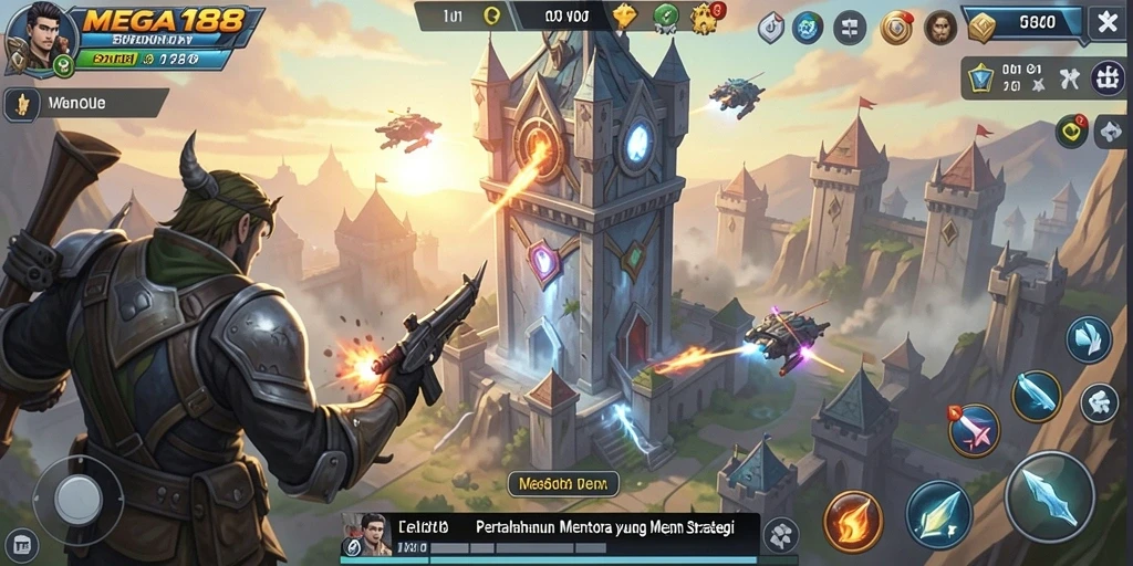 Gameplay menarik dari MEGA188 dalam genre Tower Defense.