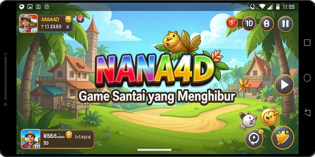 Tampilan gameplay menarik NANA4D dengan grafis cerah dan menyenangkan.