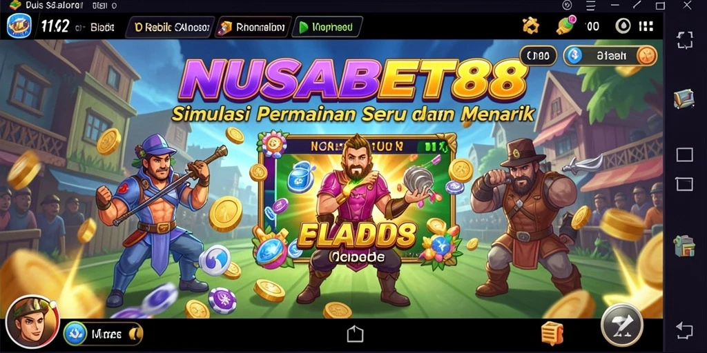 Screenshot gameplay NUSABET88 menampilkan interaksi seru di dunia virtual.
