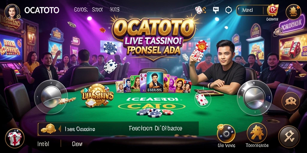 Screenshot gameplay Live Casino yang mendebarkan dari OCATOTO.
