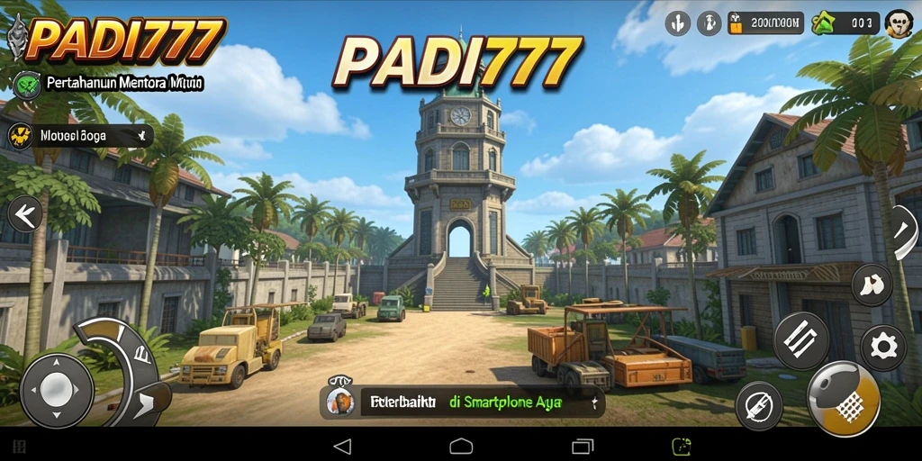 Screenshot dari gameplay PADI777 yang menunjukkan pertahanan menara yang spektakuler.