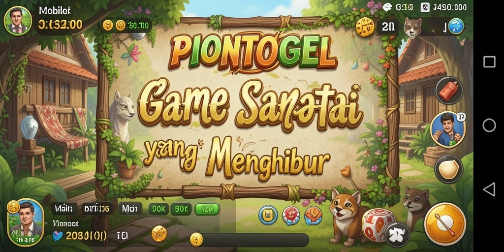 Screenshot PIONTOGEL menunjukkan gameplay yang menyenangkan dan penuh warna.