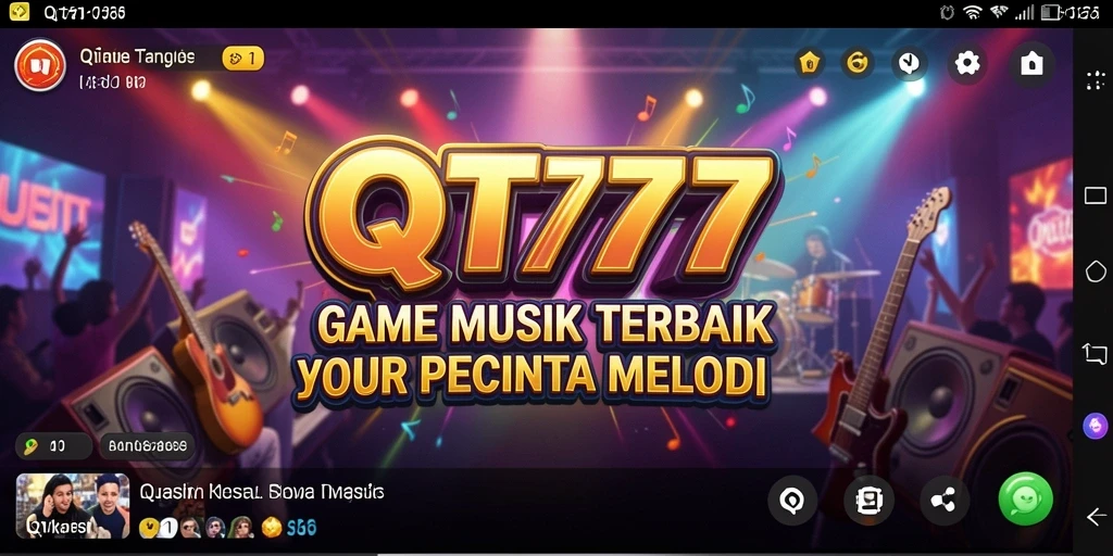 Screenshot gameplay QT777 menunjukkan pengguna yang menikmati permainan musik.