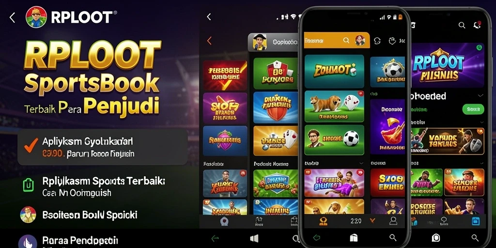 Screenshot utama RPLOOT menampilkan fitur taruhan olahraga yang menarik.