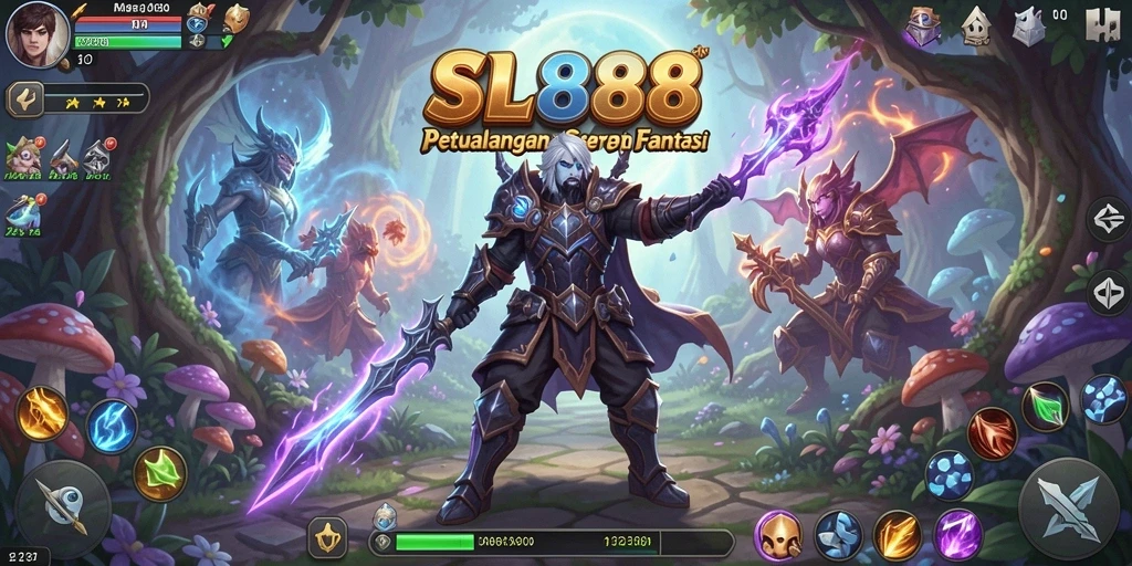 Screenshot menampilkan aksi seru dalam gameplay RPG SL888.