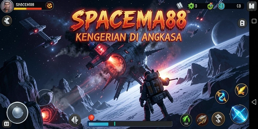 Tampilan gameplay SPACEMAN88 dengan suasana Horror yang mencekam.