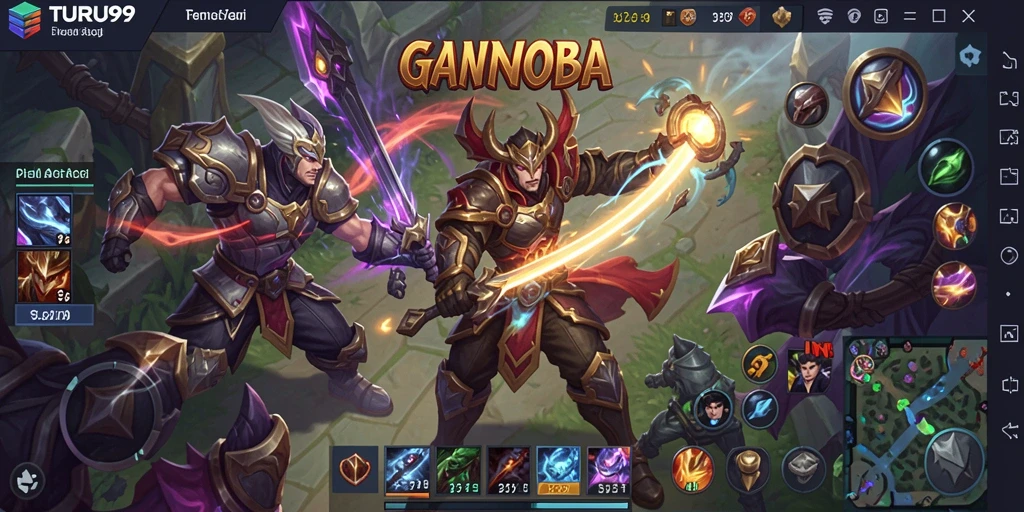 Screenshot gameplay menampilkan pertempuran seru di arena MOBA.