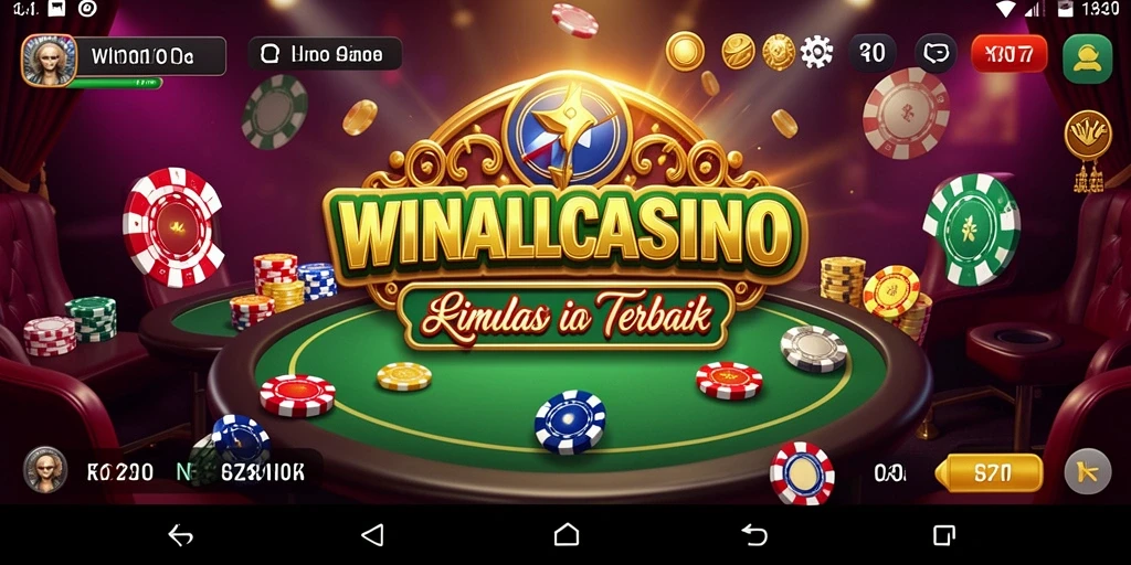 Screenshot utama WINALLCASINO menampilkan gameplay kasino yang mendebarkan.