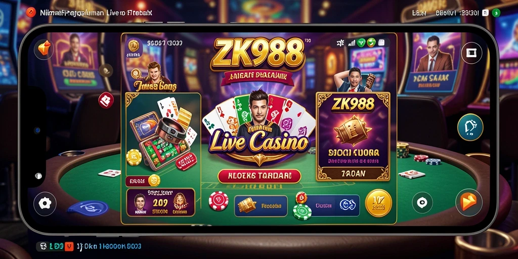 Tampilan menarik dari gameplay ZK988 Live Casino yang mendebarkan.